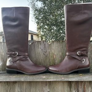 RALPH LAUREN TALL BOOTS- BROWN SIZE 8
